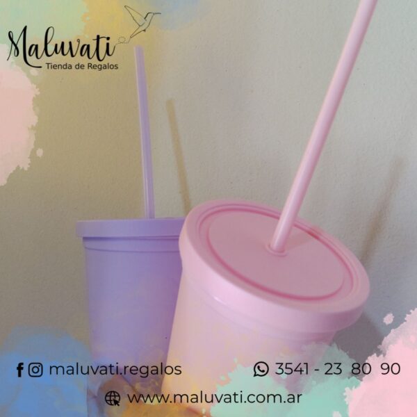 Mini Vaso Eco con tapa / sorbete - Imagen 2